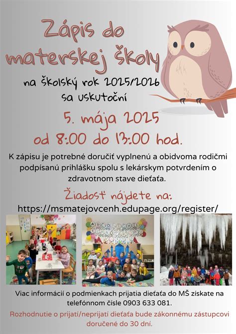 Proces zápisu do materskej školy