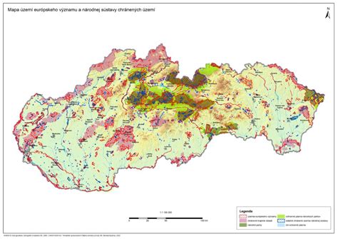 Mapa územia Natura 2000 na Slovensku