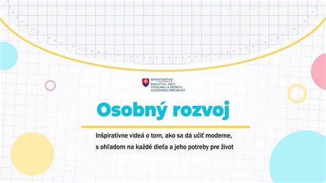Osobnostný rast a rozvoj sociálnych zručností