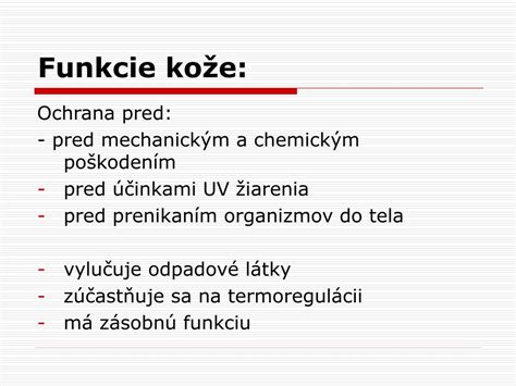 Zloženie kože a jej funkcie