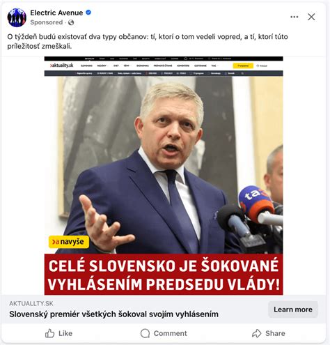 Príklad príspevku s odkazom na Facebooku