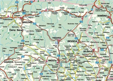 Mapa Trenčianskych Teplíc a okolia