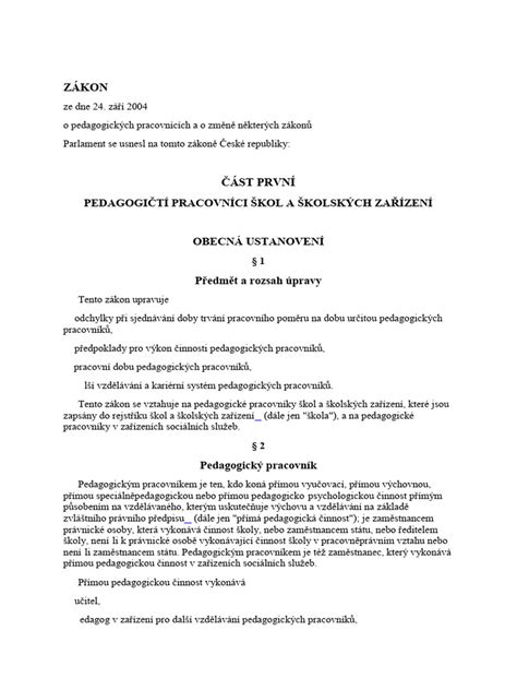 Zákon o pedagogických zamestnancoch