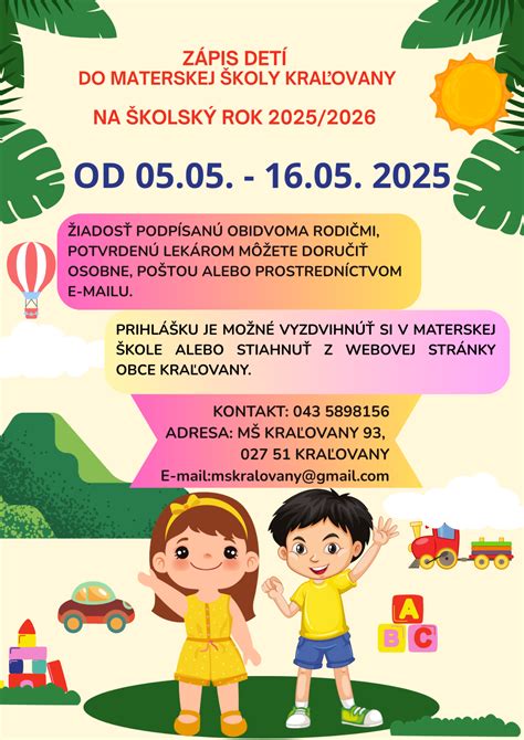 Zápis dieťaťa do materskej školy