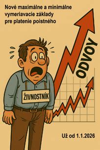 Tabuľka: Minimálne a maximálne vymeriavacie základy pre doplatenie poistného