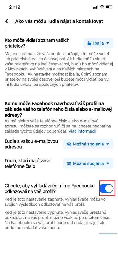 Ilustrácia nastavenia upozornení na Facebooku