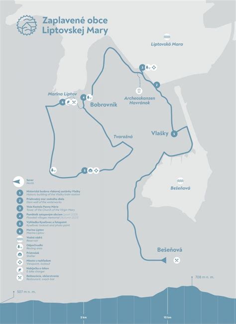 Mapa Liptovskej Teplej s vyznačenými sociálnymi službami