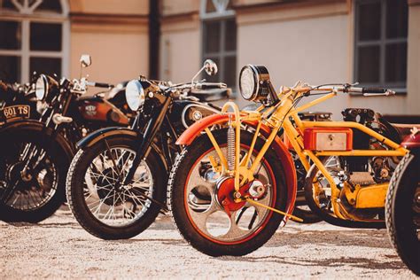 Historické motocykle na výstave