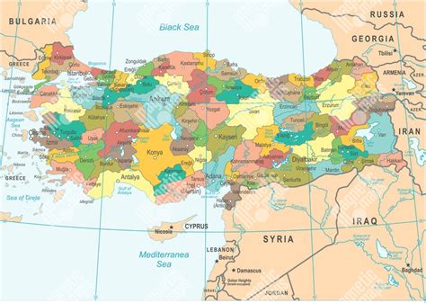 Animovaná mapa Turecka s označenými obľúbenými letoviskami