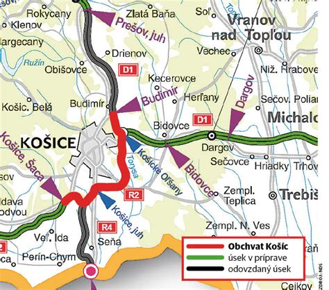 Mapa trás autobusov z Košíc do Miskolca