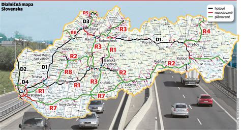 Mapa diaľničných známok na Slovensku