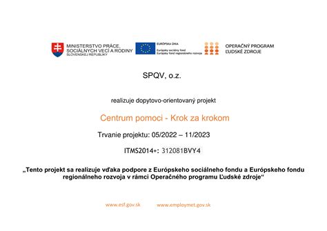 Infografika o projekte Krok za krokom II.