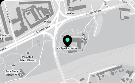 Mapa umiestnenia ZSS Centrum Zvolen