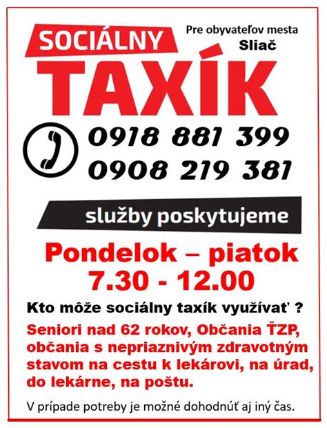 Sociálny taxík - definícia a účel