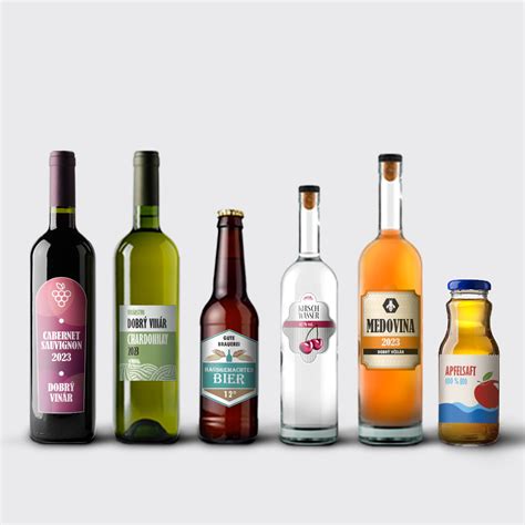 Príklady originálnych etikiet na alkohol