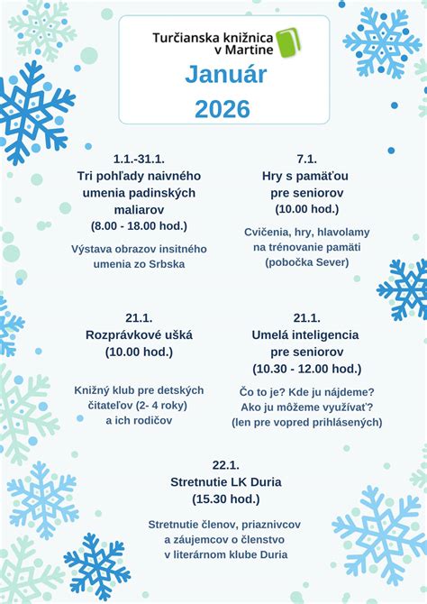 Plagát s programom podujatí pre seniorov v Ružinove