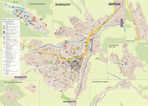 Mapa Bardejovských Kúpeľov