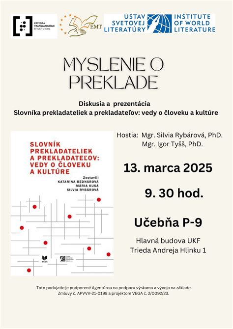 Logá Ústavu svetovej literatúry SAV a Filozofickej fakulty UK