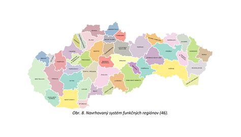 Mapa Slovenska s vyznačenými regiónmi, kde prebieha distribúcia potravinových balíčkov