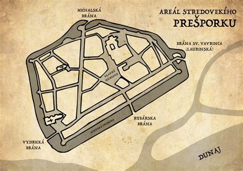 Mapa Zakázaného mesta s vyznačenými hlavnými bránami a sieňami