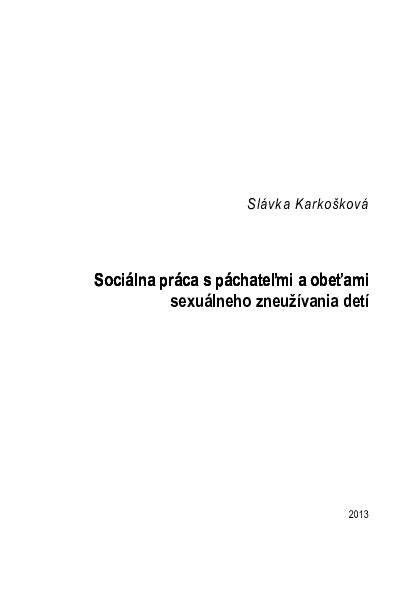 Štatistika sexuálneho zneužívania detí