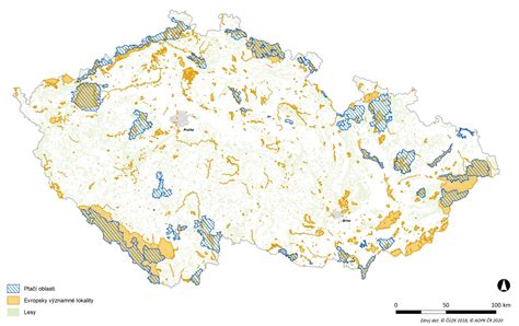 Mapa chránených území NATURA 2000 na Slovensku