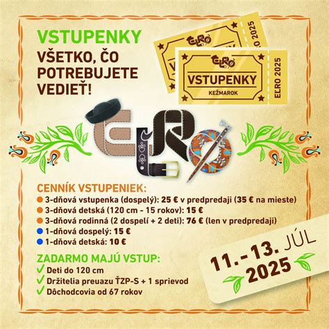 Cenník vstupeniek s označením zliav