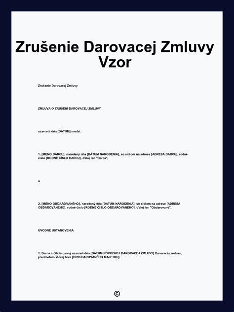 Chronologický proces uzatvárania darovacej zmluvy