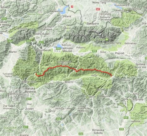 Mapa Demänovskej doliny a Nízkych Tatier
