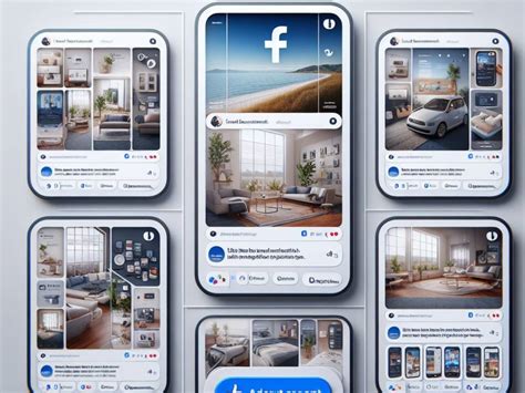 Ukážka Carousel príspevku na Facebooku s viacerými produktami