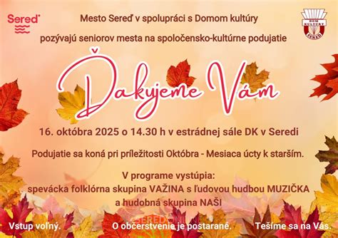 Kultúrne podujatie pre seniorov