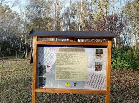 Informatívna tabuľa náučného chodníka v parku
