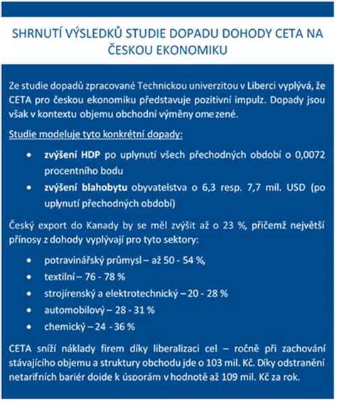 Infografika: Kľúčové benefity dohody CETA