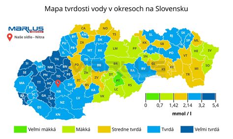 Mapa Slovenska zobrazujúca regionálne rozdiely v dostupnosti pobytových sociálnych služieb pre seniorov.