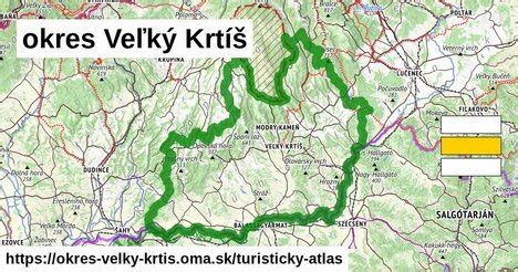 Mapa okresu Veľký Krtíš s vyznačenými sociálnymi podnikmi