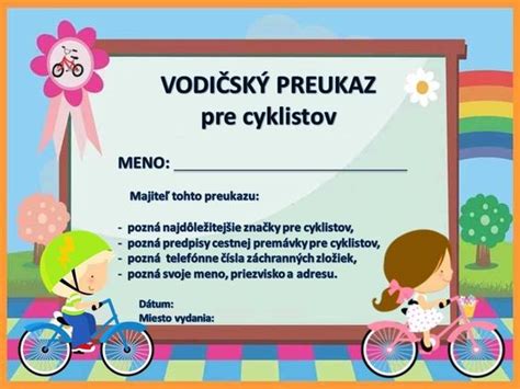 Leták s 10 pravidlami pre cyklistov