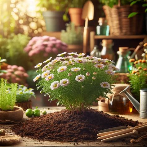 Argyranthemum frutescens v kvetináči na balkóne