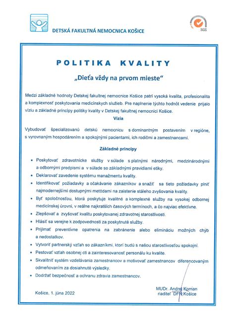 Schéma dimenzií kvality zdravotnej starostlivosti