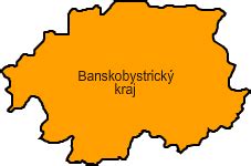 Mapa Banskobystrického samosprávneho kraja s vyznačeným úradom
