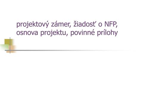 Ilustračná schéma procesu žiadosti o NFP