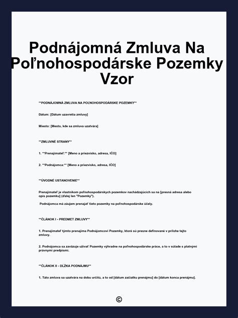 Základné aspekty nájomnej zmluvy na poľnohospodársku pôdu