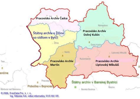 Mapa: Pôsobnosť OZ KOVO na Slovensku