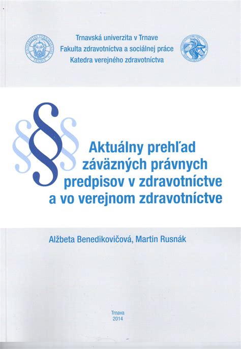 Prehľad právnych predpisov relevantných pre prácu so seniormi
