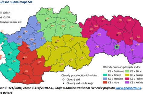 Mapa súdov na Slovensku