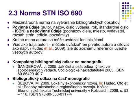 Príklady správneho citovania podľa STN ISO 690