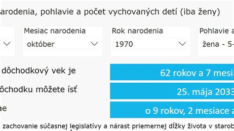 Príklad výpočtu predčasného dôchodku