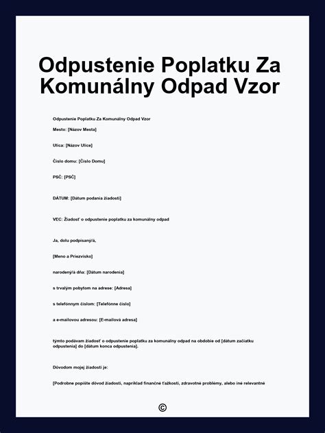 Podmienky na zníženie alebo odpustenie poplatku za odpad