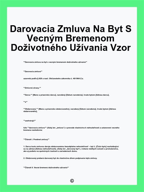 Vecné bremeno na nehnuteľnosti