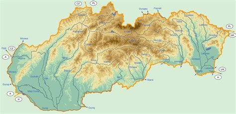 Mapa mesta Štúrovo s vyznačením rieky Dunaj a Hron