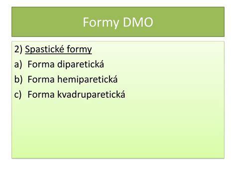 Ilustrácia spastickej formy DMO